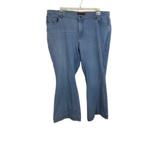 4207) E Shakti Hi Rise Wide Flared Leg  Jeans Plus Size 2X